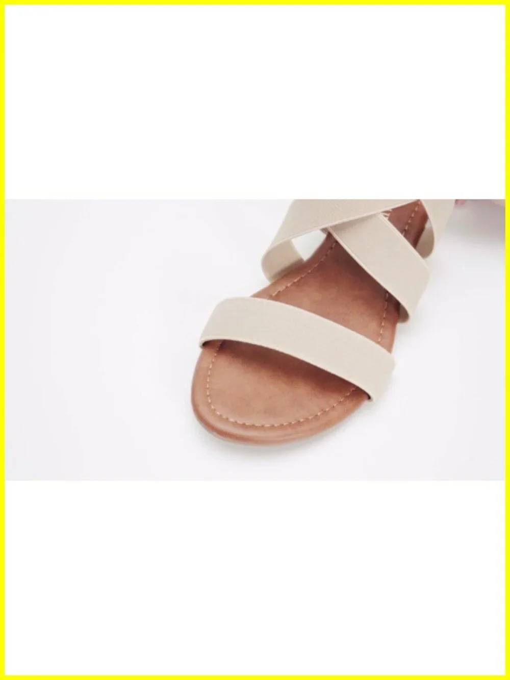 Women's Strappy Flat Sandals Gladiator with Back Zipper Slip-on